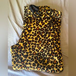 Leopard print pajama bottoms